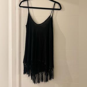 Black Tank Top Fringe